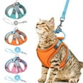 thumbnail image 1 of Cat Harness and Leash, Escape Proof Cat Vest Dog Walking Leash and Harness Set, Adjustable Step in Pet Harness, Reflective Breathable Easy Control Vest for Small Large Kitten Dog Outdoor, Orange XS, 1 of 8