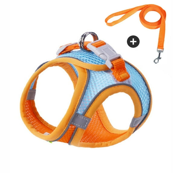 Cat Harness and Leash, Reflective Adjustable Vest Harness with Soft Breathable Air Mesh, No Pull Walking Escape Proof Harness and Leash Set for Growing Kittens, Cats, Puppies Outdoor Usage
