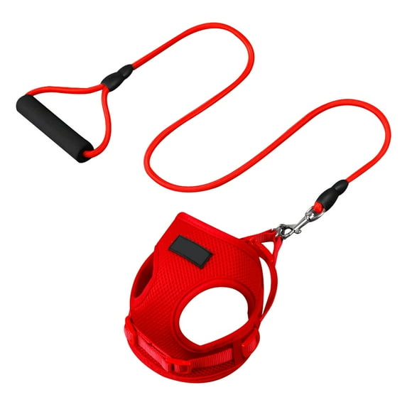 Cat Harness and Leash Set, Adjustable and Reflective Cat Vest, Escape Proof Kitten Harness, Easy to Put on with Buckles for Cats Walking and Traveling(Red)