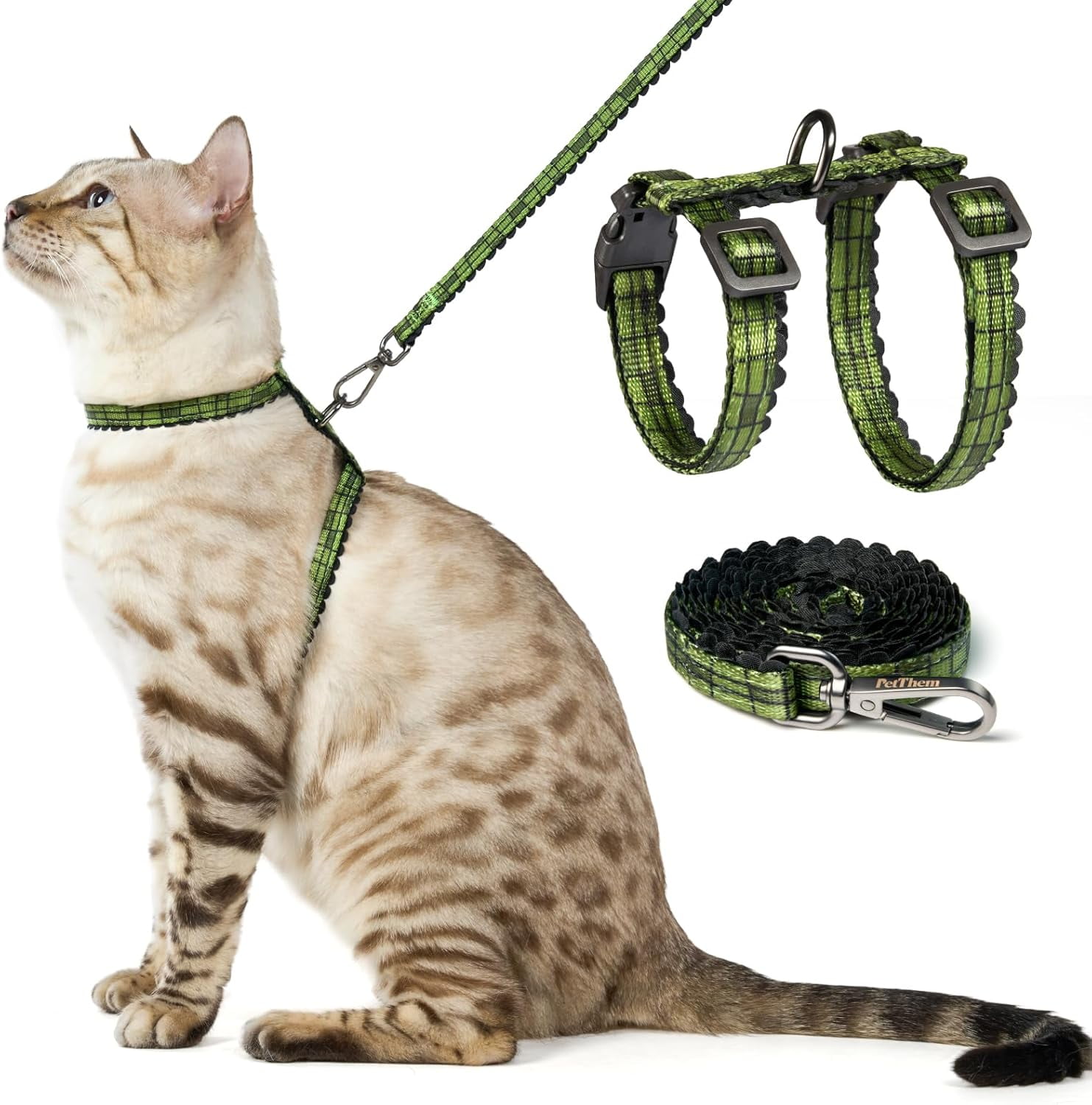 Cat Harness and Leash Set - Escape Proof Adjustable Cat Harness ...