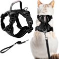 thumbnail image 1 of Cat Harness and Leash Set Escape Proof for Kitten Walking, Soft Adjustable Top Handle Vest Harnesses for Cats, Easy Control Breathable Reflective Small Medium Large, Black, XS, 1 of 9
