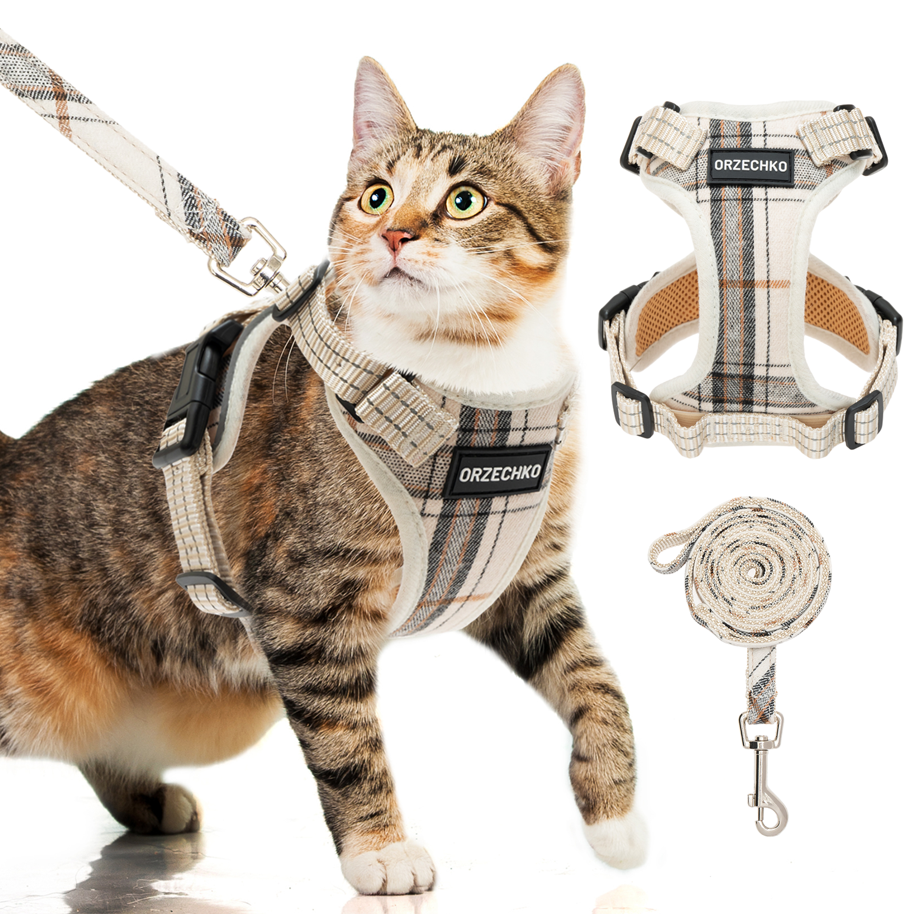 Cat Harness And Leash Set Escape Proof Reflective Cat Vest Harness For Cat Harness And Leash Set Escape Proof Reflective Cat Vest Harness For