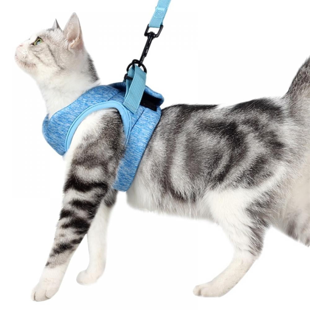 Picture of Cat Harness and Leash Set for Walking, Escape Proof Soft Adjustable ...