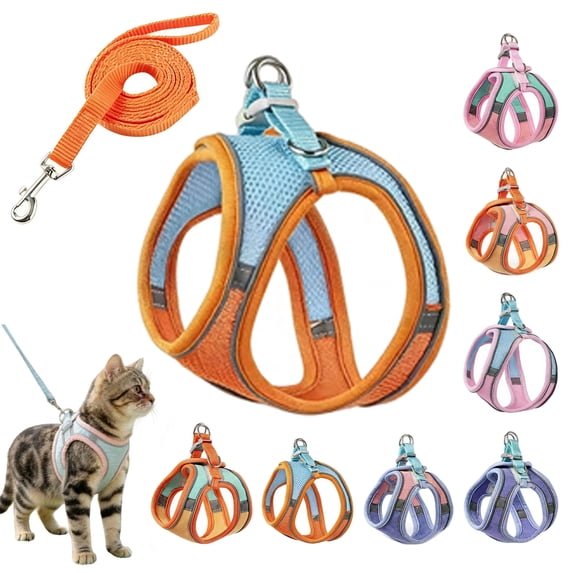 Image result for Cat Harness and Leash Set for Walking, Escape Proof Soft Air Mesh Vest ...