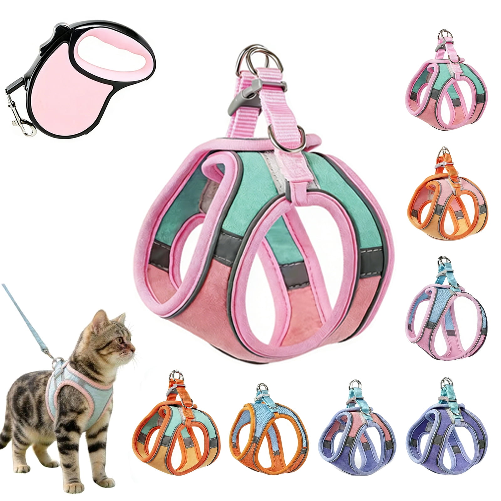 Cat Harness and Leash Set for Walking, Escape Proof Soft Air Mesh Vest ...