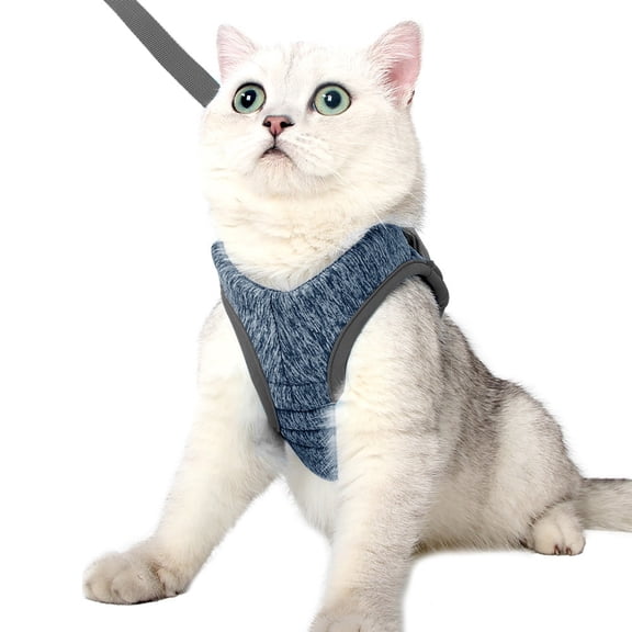 Cat Harness and Leash - Ultra Light Escape Proof Kitten Collar Cat Walking Jacket with Running Cushioning Soft and Comfortable Suitable for Puppies Rabbits