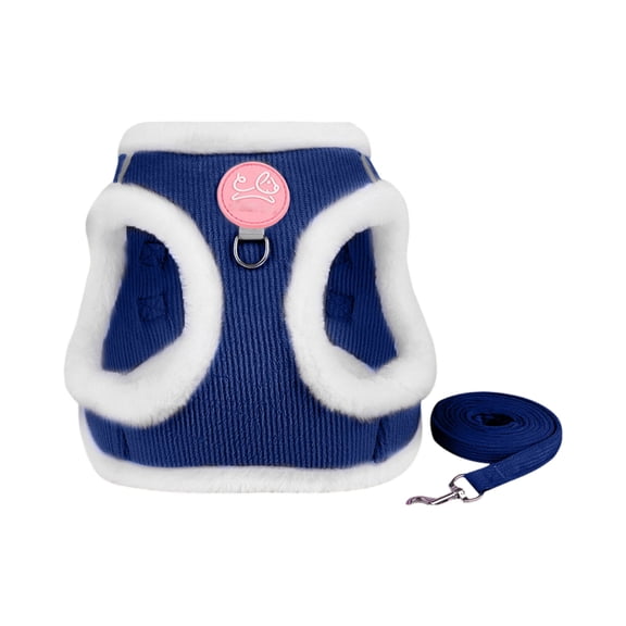 Cat Harness Vest and Leash Set, XXS Size, Neck Size 9-13 Inches - Vest-Style Design, Soft Fleece Lining, Adjustable Neck Strap, Durable Metal Leash Ring - For Cats, Kittens, Daily Walking, Outdoor Ac