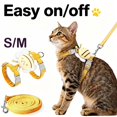 thumbnail image 1 of Cat Harness and Leash, Cat Harness Escape Proof, Soft Adjustable Cat Leash, Easy Walk Leash for Indoor Outdoor _ M, 1 of 6