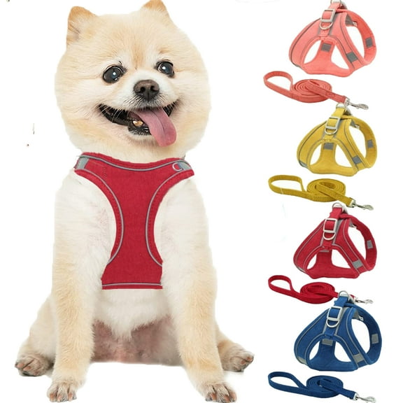 Cat Harness and Leash,Escape-Proof Vest,Reflective Strap Night Safe Pet Harness.Easy Control for Small Large Kitten,Fit for Puppy,Rabbit