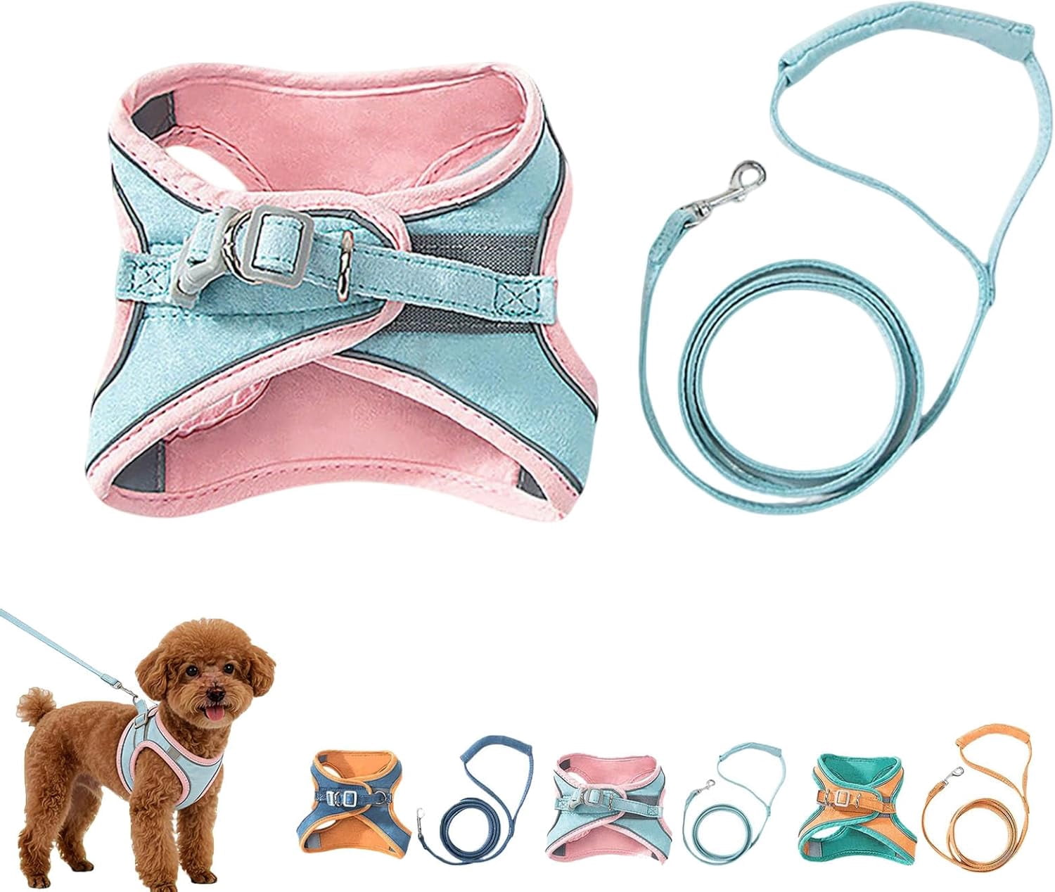 Cat Harness and Leash Set, Breathable Mesh Vest with Reflective for Outdoor