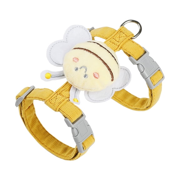 Cat Harness and Leash Set for Outdoor Travel Walking Escape Proof Soft Safe Adjustable Kitten Puppy Small Strap Kitty Cute Bee Wings