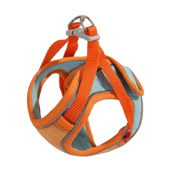 Cat Harness and Leash for Walking, Escape Proof Soft Adjustable Vest Harnesses for Cats, Easy Control Breathable Reflective Strips Jacket(M,Saffron)