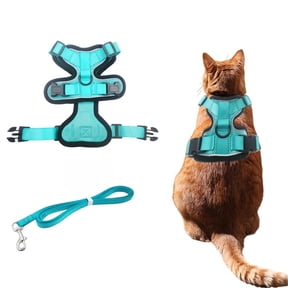 Cat Harness and Leash for Walking, Escape Proof Soft Adjustable Vest Harnesses for Cats, Easy Control Breathable Reflective Strips Jacket