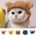 thumbnail image 1 of Cat Hat Cat Dog Costume Cute Pet Hat Bear Shape Hat with Ears Headwear New Years Day Party Accessory for Kitten Puppy Dress up Adjustable Birthday Hat, 1 of 8