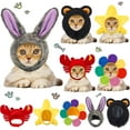 thumbnail image 1 of Cat Hat Cute Pet Hat Bunny Rabbit Hat with Ears Headwear Lion Mane Cap Valentine New Years Day Party Accessory for Kitten Puppy Dress up Adjustable Birthday Hat, 1 of 4