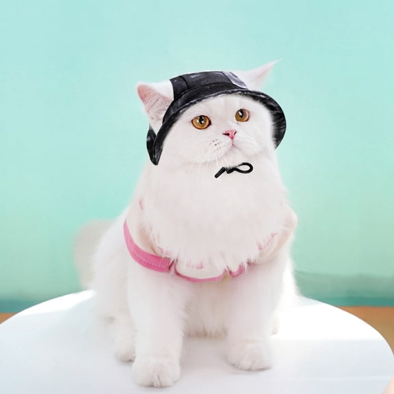 Cat Hats for Cats Only, Cat Hat with Ear Hole, Cat Hats for Birthday Party Halloween, Kitten Headwear Sun Sombrero Caps, Pet Sunscreen Baseball Outdoor Climbing Cap