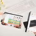 thumbnail image 1 of Cat Head Flowers Floral 2 Pack Pencil Pouches Zipper Pencil Case 3 Ring Pencil Pouch Cosmetic Bag, 1 of 6