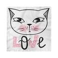 thumbnail image 1 of Cat Head Scarf, Kitten Face and Love Typography, Head Wrap, 3 Sizes, by Ambesonne, 1 of 2