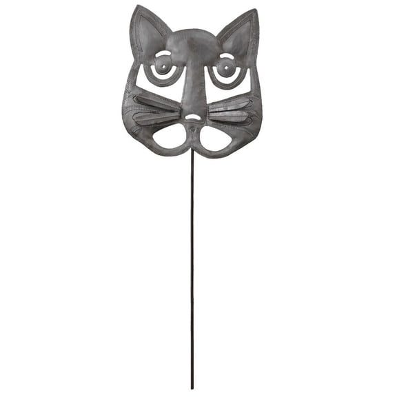 Cat Head Stake with 3D Whiskers