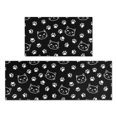 thumbnail image 1 of Cat Head and Dog Paw Print Anti Fatigue Kitchen Rugs Set Of 2, Non Slip Washable Decorative Floor Mats for Kitchen Sink Laundry, 17"x30" and 17"x47", 1 of 6