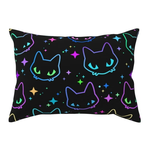 Cat Heads Pillowcases Cute Animal Bed Pillow Case Covers, Cooling Breathable Pillow Protectors-20x26 In