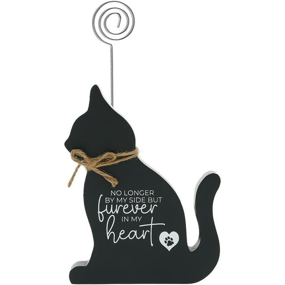 Pavilion Gift Company - Cat Heart - 6" Plaque with Photo Clip