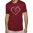 thumbnail image 1 of Cat Heart - Men's Premium Blend Word Art T-Shirt, 1 of 2