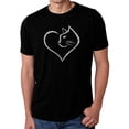 thumbnail image 1 of Cat Heart - Men's Premium Blend Word Art T-Shirt, 1 of 2