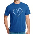 thumbnail image 1 of Cat Heart - Men's Premium Blend Word Art T-Shirt, 1 of 2