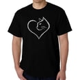 thumbnail image 1 of Cat Heart - Men's Word Art T-Shirt, 1 of 2