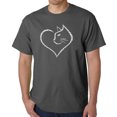 thumbnail image 1 of Cat Heart - Men's Word Art T-Shirt, 1 of 2