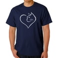 thumbnail image 1 of Cat Heart - Men's Word Art T-Shirt, 1 of 2