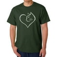 thumbnail image 1 of Cat Heart - Men's Word Art T-Shirt, 1 of 2