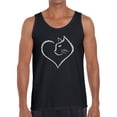 thumbnail image 1 of Cat Heart - Men's Word Art Tank Top, 1 of 2