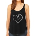 thumbnail image 1 of Cat Heart - Women's Premium Word Art Flowy Tank Top, 1 of 2