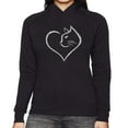 thumbnail image 1 of Cat Heart - Women's Word Art Hooded Sweatshirt, 1 of 2