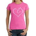 thumbnail image 1 of Cat Heart - Women's Word Art T-Shirt, 1 of 2