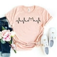 thumbnail image 1 of Cat Heartbeat T-shirt Animal Shirt Pet Owners Tee Mama Gift Valentines Shirts Love Top Crazy Lady Heart Lover Mom, 1 of 3