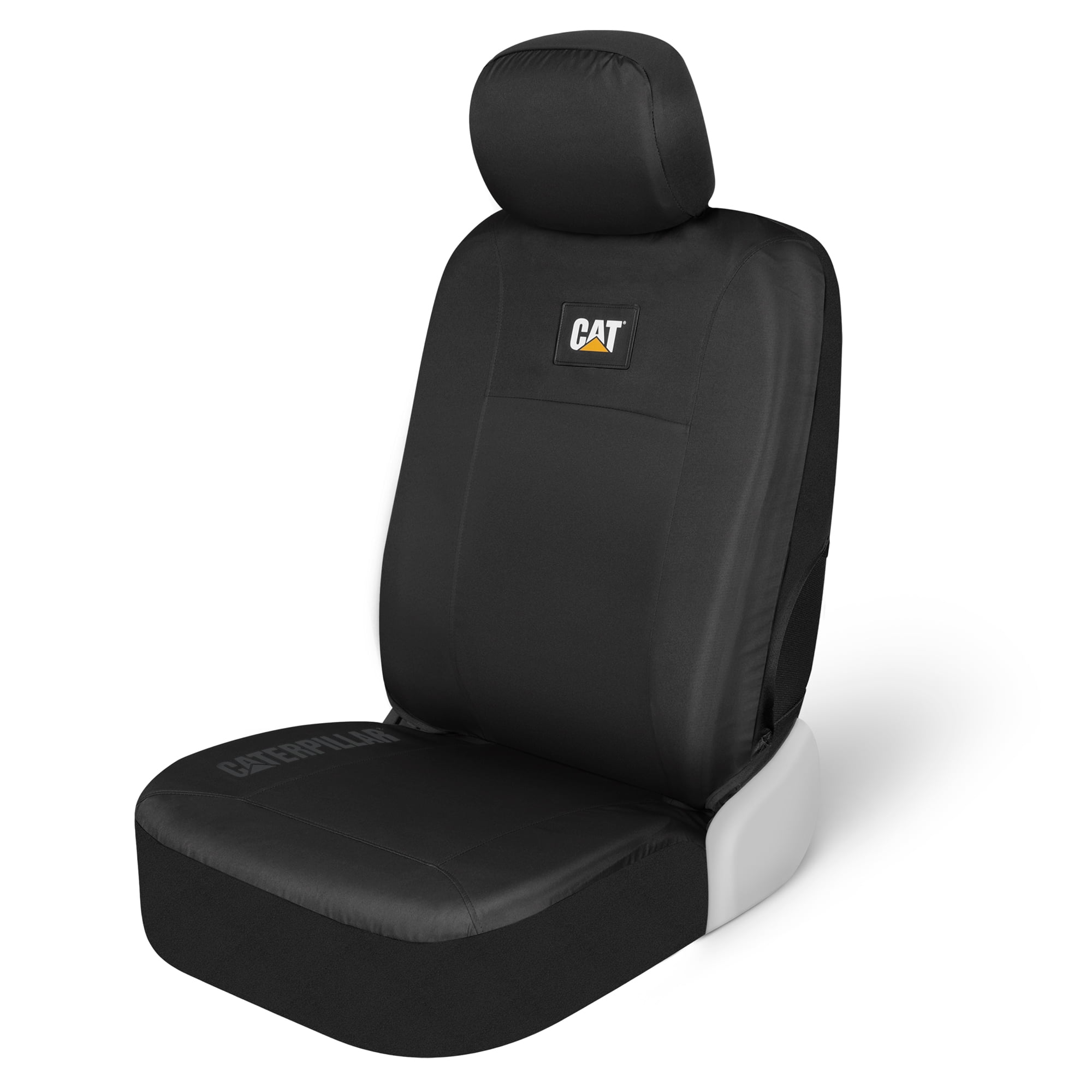 Cat DuraDrive Car Seat Cover, Black Oxford - Heavy Duty Canvas Seat Cover for Cars Trucks SUV, Universal Fit Car Seat Cover for Front Seat 1pc, Automotive Interior Cover, Ideal Truck Seat Cover