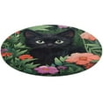 thumbnail image 1 of The Cat Is Hiding Washable Round Rug -Circle Area Rugs for Nursery Bedroom, Vintage Non Slip Non Shedding Low Pile Carpet for Living Room Coffee Table Entryway, 1 of 7