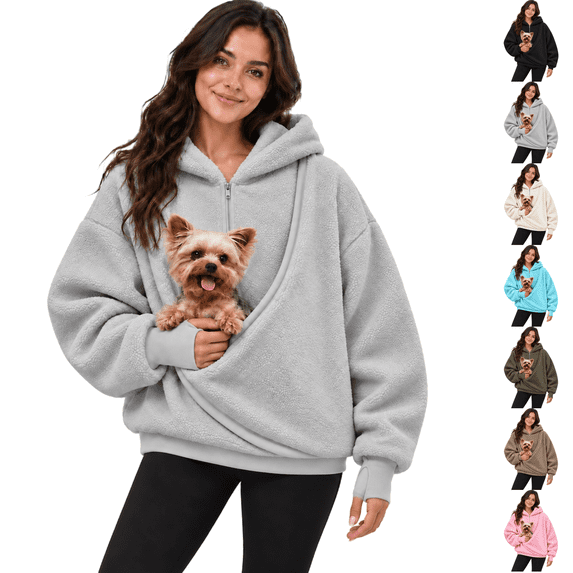 Cat Hoodie Pet Pouch Hoodie Sweatshirt with Pouch for Dog Fleece Kangaroo Pocket Dog Carrier Sweatshirts