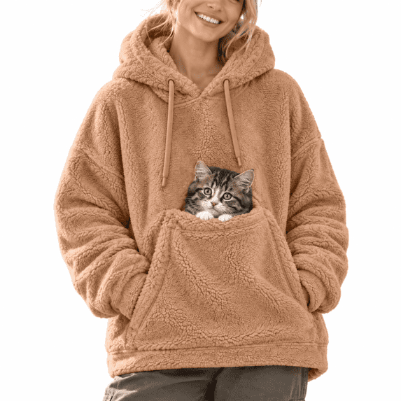 Cat Hoodie with Pouch Pet Pouch Kangaroo Pocket Womens Dog Pouch Hoodie with Kangaroo Pocket Oversized Pet Carrier Sweatshirts Sweatshirts for Cat Dog
