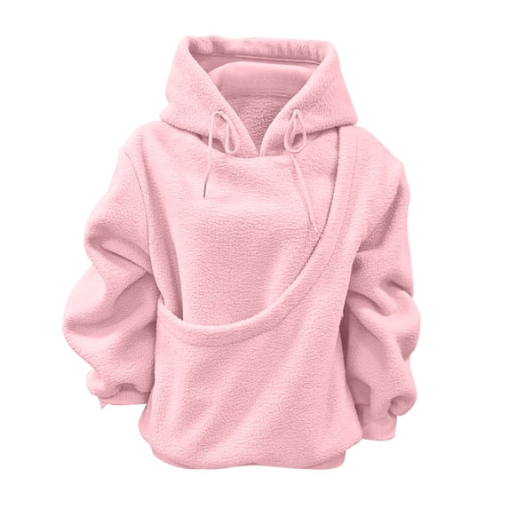 Cat Hoodie with Pouch Kangaroo Pouch Hoodie for Dogs Cats Pet Long Sleeve Hooded Pullover Animal Holder Sweatshirt Pink L