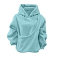 thumbnail image 1 of Cat Hoodie with Pouch Kangaroo Pouch Hoodie for Dogs Cats Pet Long Sleeve Hooded Pullover Animal Holder Sweatshirt Sky Blue L, 1 of 3