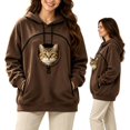 thumbnail image 1 of Cat Hoodie with Pouch, Pet Pouch Hoodie for Women with Kangaroo Pocket, 1 of 6