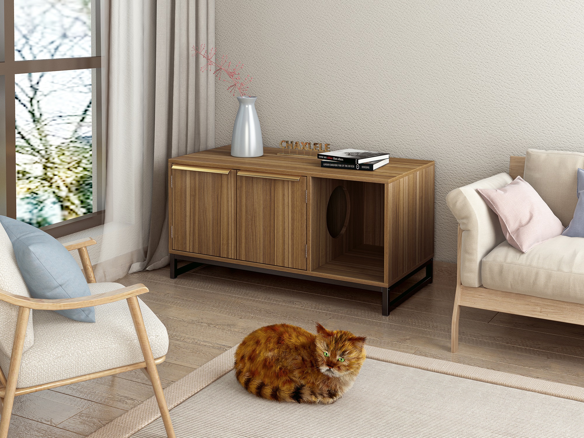 Cat House,Tv Stand,Cat House and Tv Stand In One, Pet House,for Living