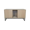 thumbnail image 1 of Cat House Wooden Modern Cat Furniture with Scratching Mat - 47.64" x 21.46" x 25.98", 76.4lbs - Indoor Cat Shelter, 1 of 9