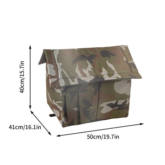 Cat House for Outdoor Cats, Weatherproof and Insulated Feral Cat House with Mat and Clip, Easy to Put Together, Selfwarming Cat Shelter for Winter