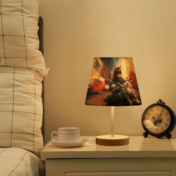Cat Houses Cars Motorcycle LED Desk Lamp Table Lamp USB Bedside Nightstand Small Lamp for Bedroom Living Room Kids Room