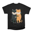 Cat Hug T-Shirt Tee Gift For Him Merch For Her Apparel For Friend ...